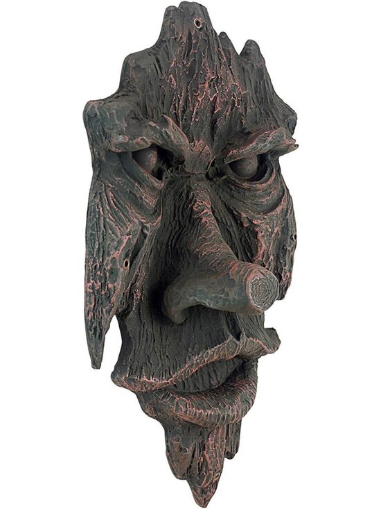 Other - 15” Greenman Tree Face Wall Sculpture - Indoor/Outdoor Fantasy Decor, Cast Stone